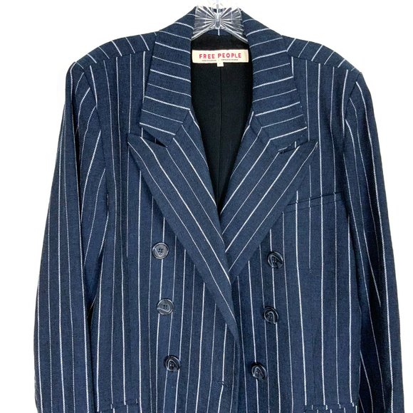 Free People Ashby Double Breasted Button Front Blazer Size Large - Picture 4 of 16